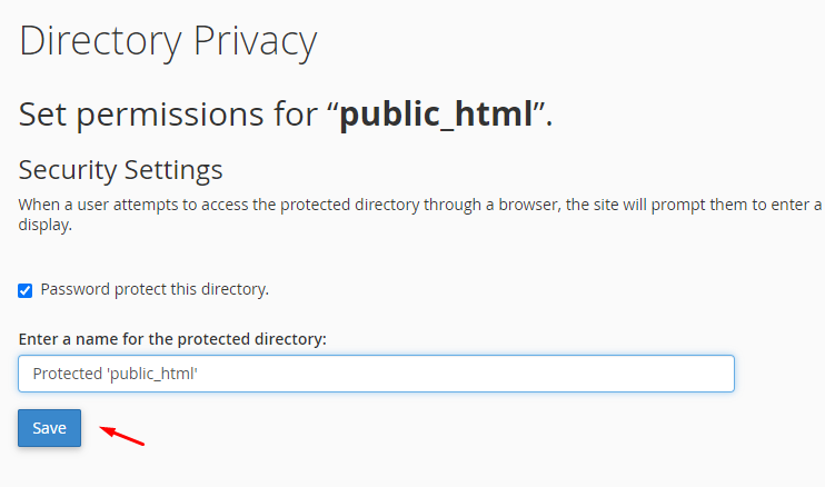 Directory Privacy Save