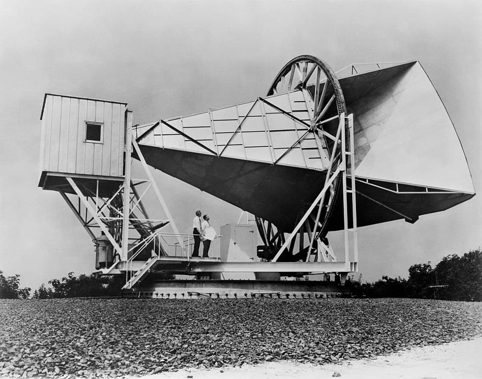 The Holmdel Horn Antenna on which Penzias and Wilson discovered the cosmic microwave background, 1962