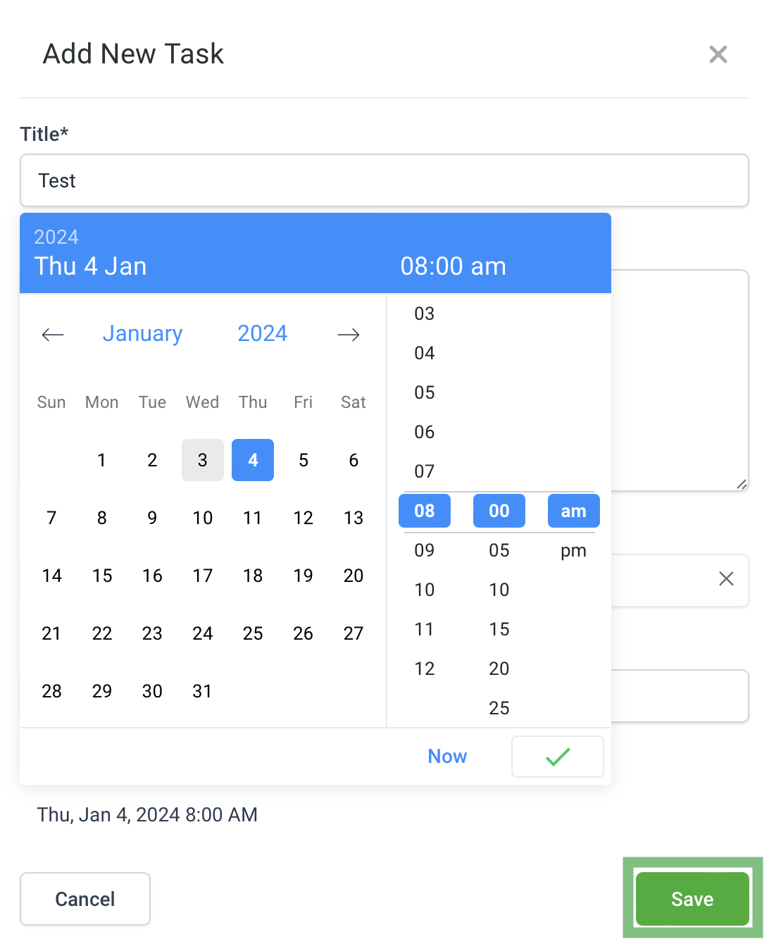 A screenshot of a calendarDescription automatically generated