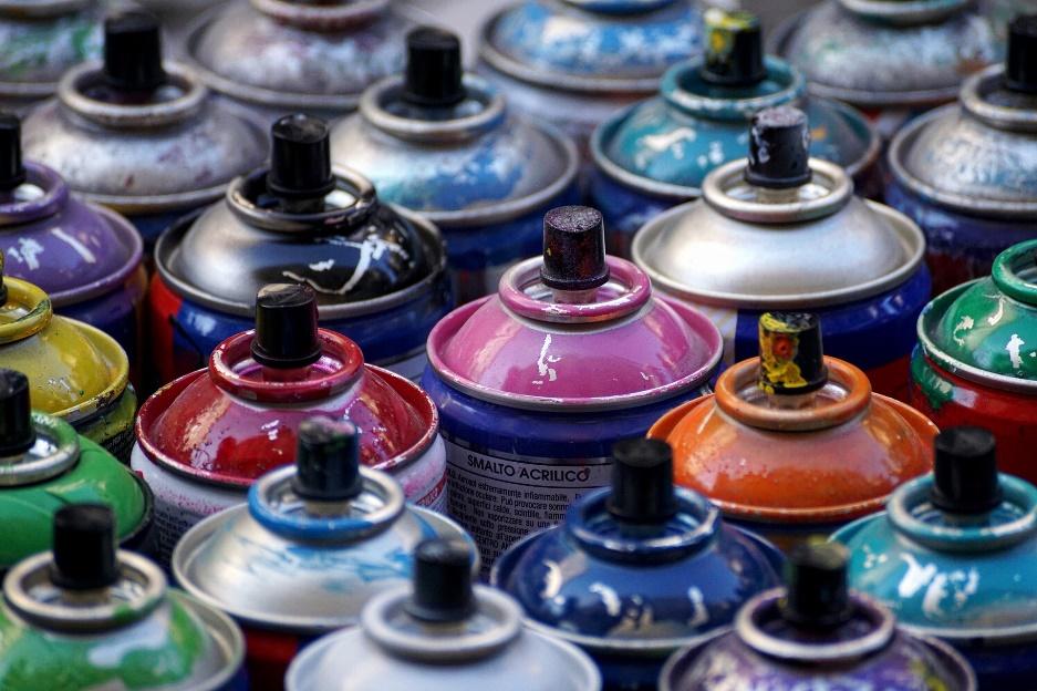 Spray-paint cans