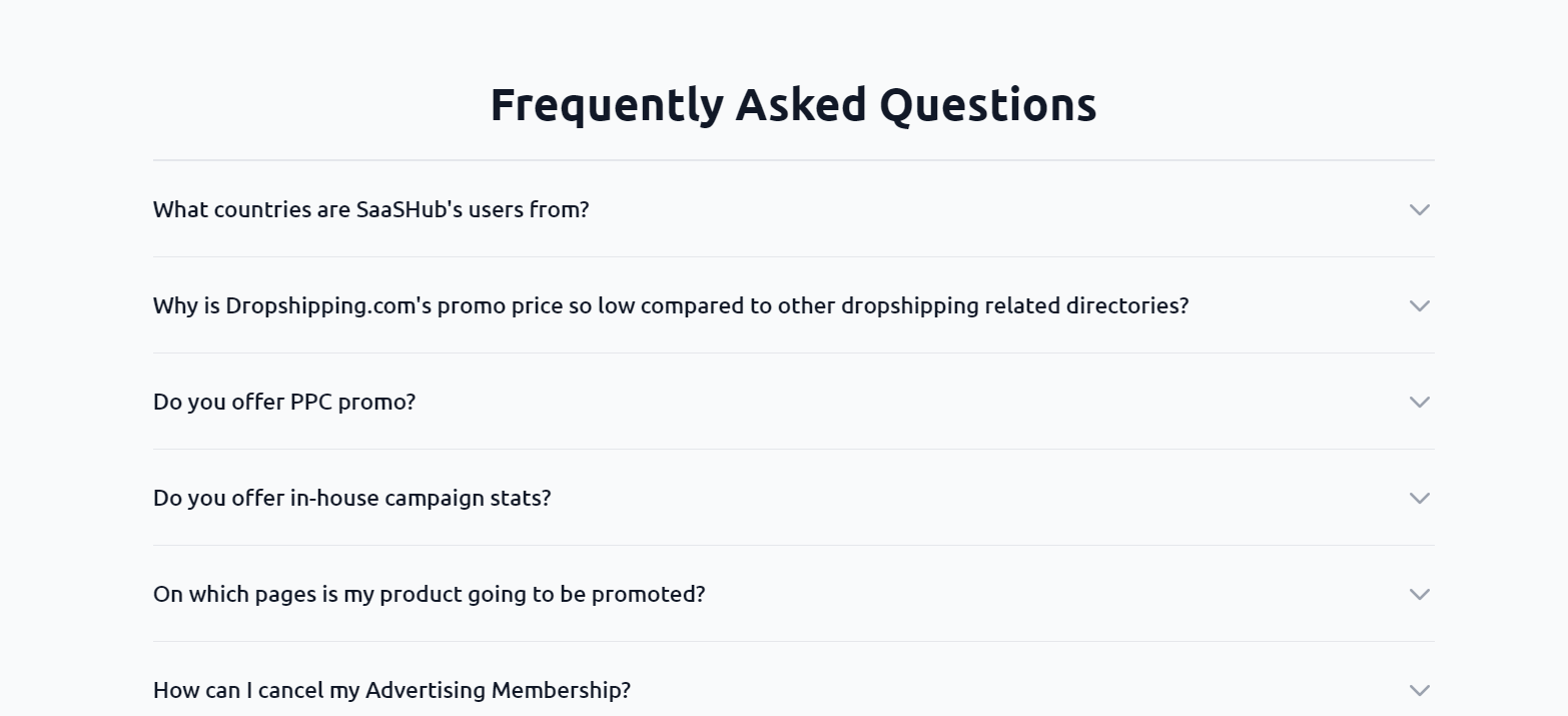 faqs dropshipping