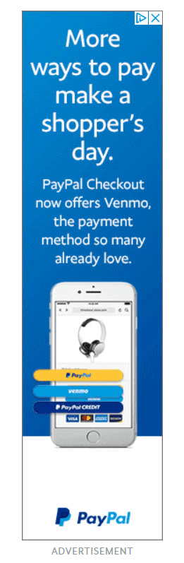 PayPal Vertical Banner Example of Display Ads