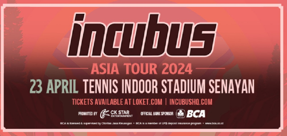 jadwal konser 2024 INCUBUS ASIA TOUR 2024