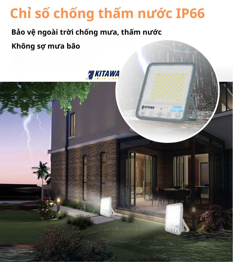 Đèn pha năng lượng mặt trời 200W bọc cầu - DP11200