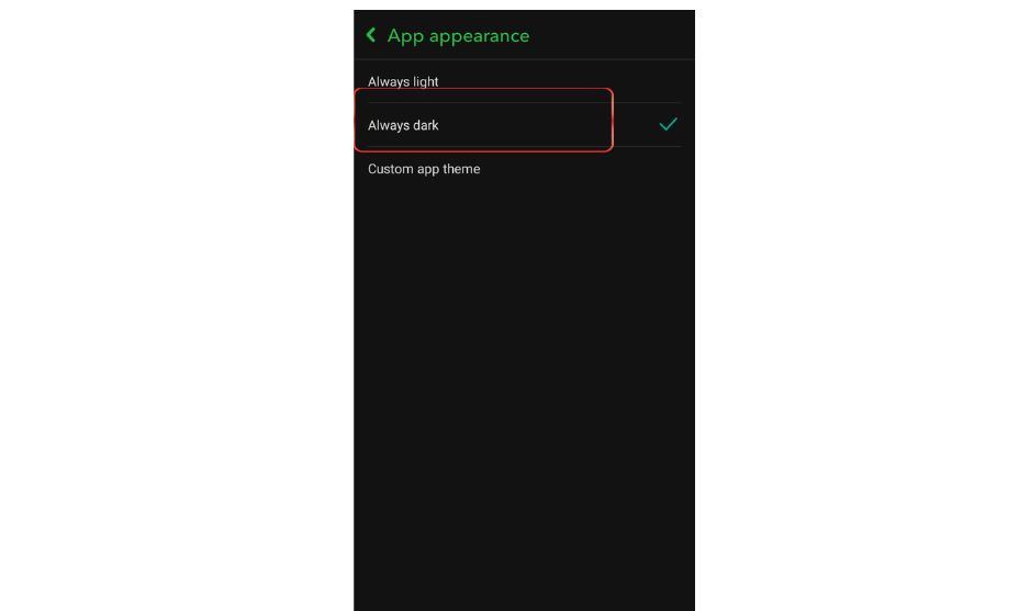 Enable Snapchat Dark Mode on Android