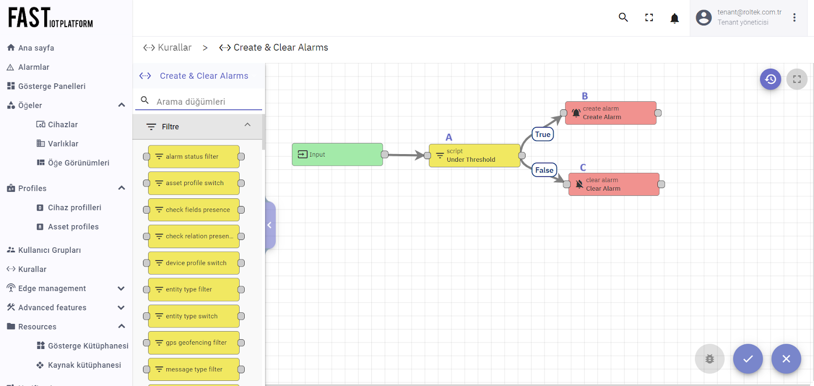 IoT Platform Rules Engine  