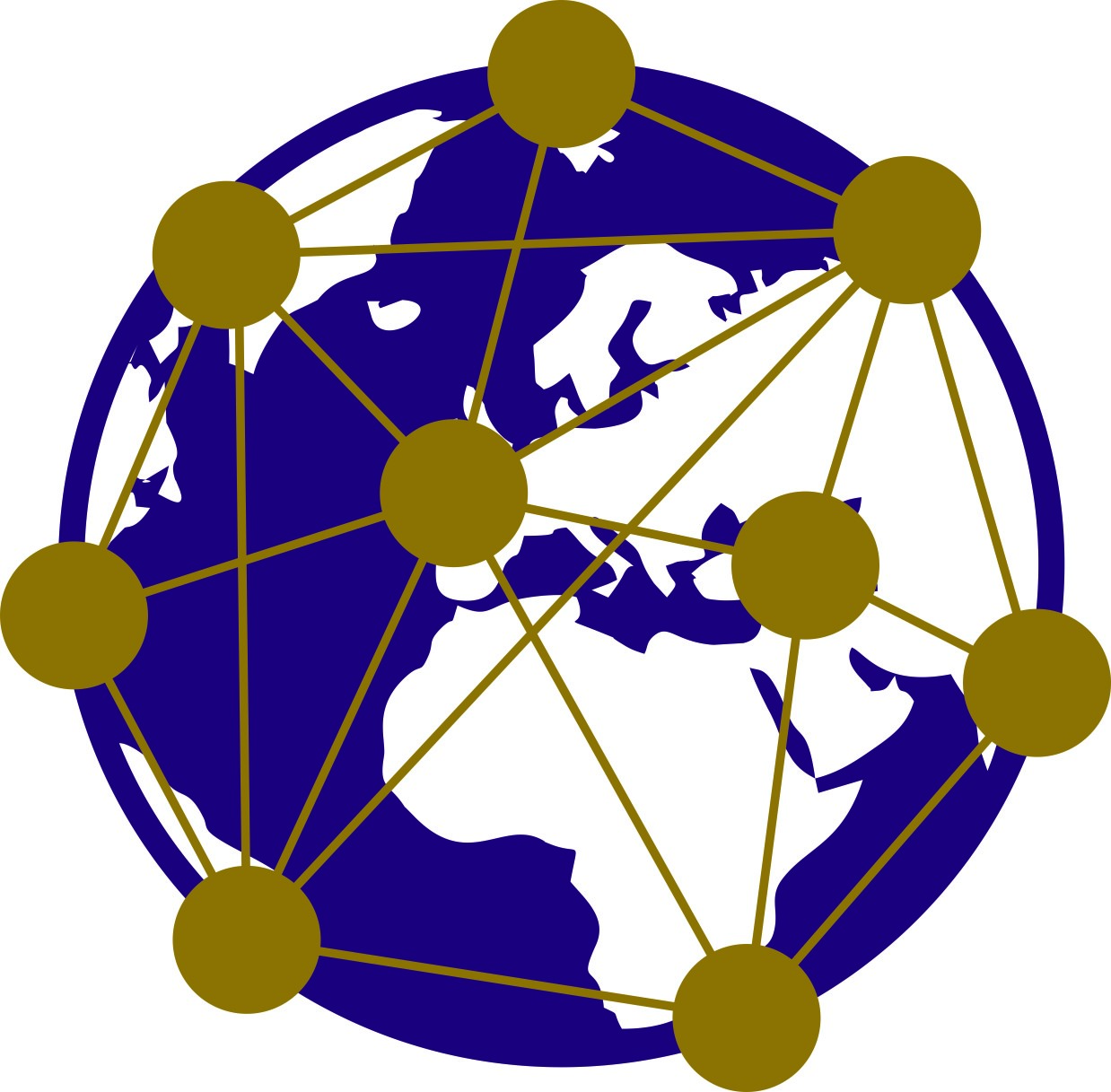 Corporate level strategy shows diversification of investment. Planet dots representing the diversification of different areas of investment