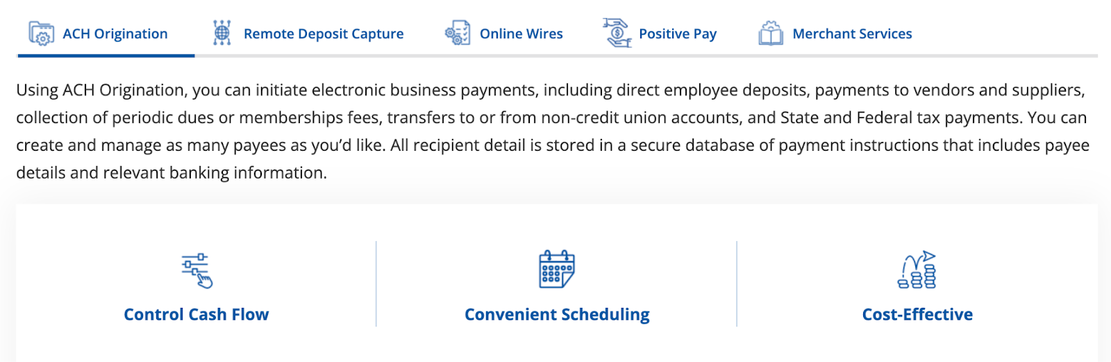 robins financial credit union business account