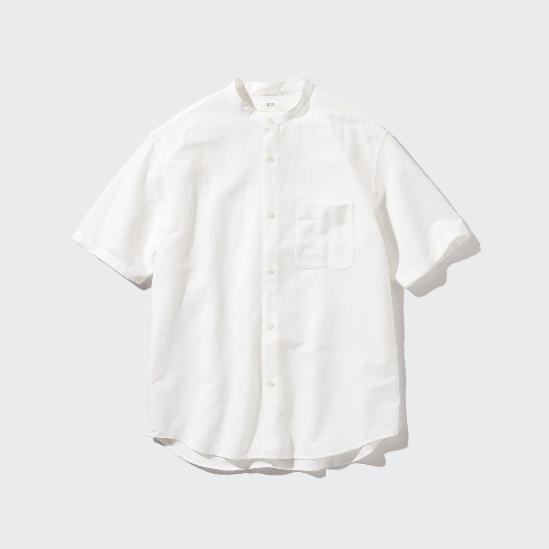 A white shirt with a pocket

Description automatically generated