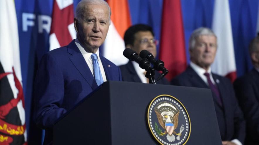Tổng thống Mỹ Joe Biden phát biểu sau hội nghị bàn về Khuôn khổ Kinh tế Ấn Độ - Thái Bình Dương vì Thịnh vượng, bên lề thượng đỉnh APEC, ngày 16/11/2023, tại San Francisco.