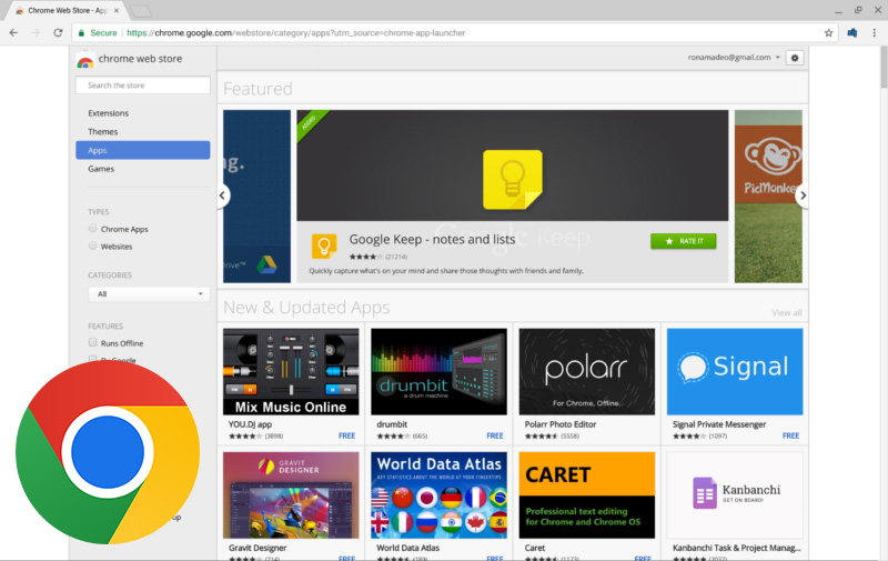 برنامه‌های آنلاین Chrome Store