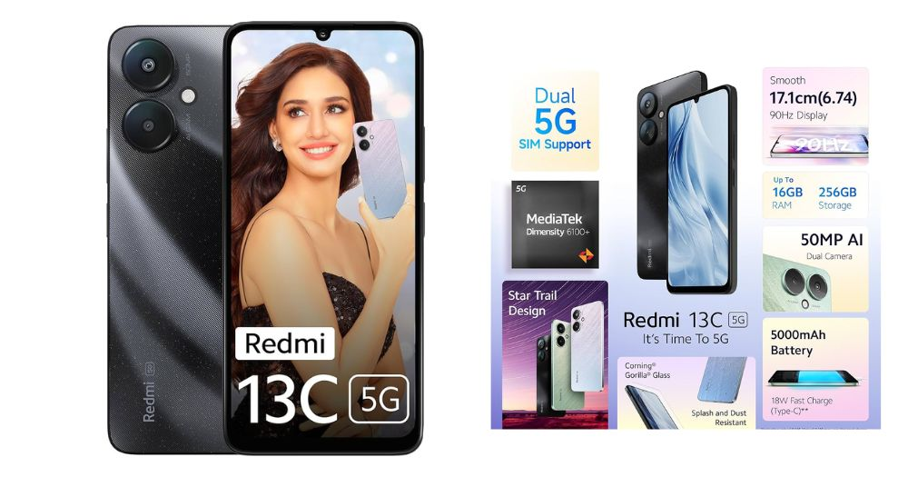 Redmi 13C 5G Phone: Best 5G Phone under 15000 8GB RAM 128GB ROM
