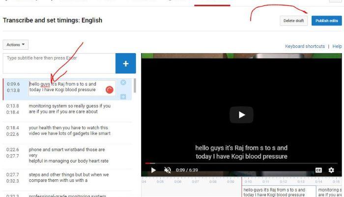 Transcribing for YouTube Videos