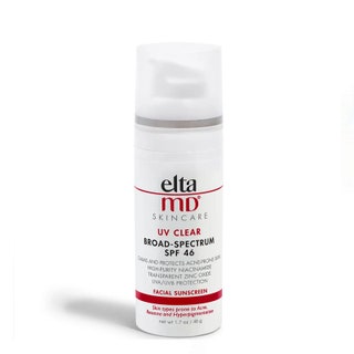 EltaMD UV clear broadspectrum SPF 46 product on white background