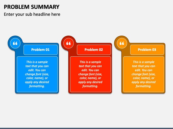 presentation of the written statement of the problem