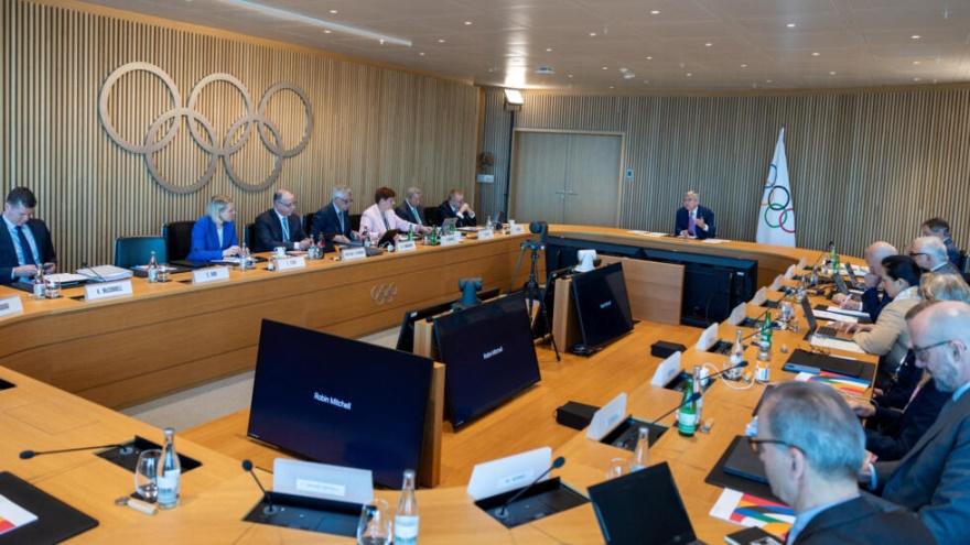 International Olympic Committee (IOC) President Thomas Bach attends the opening of the Executive Board meeting at the Olympic House in Lausanne, Switzerland, March 19, 2024.