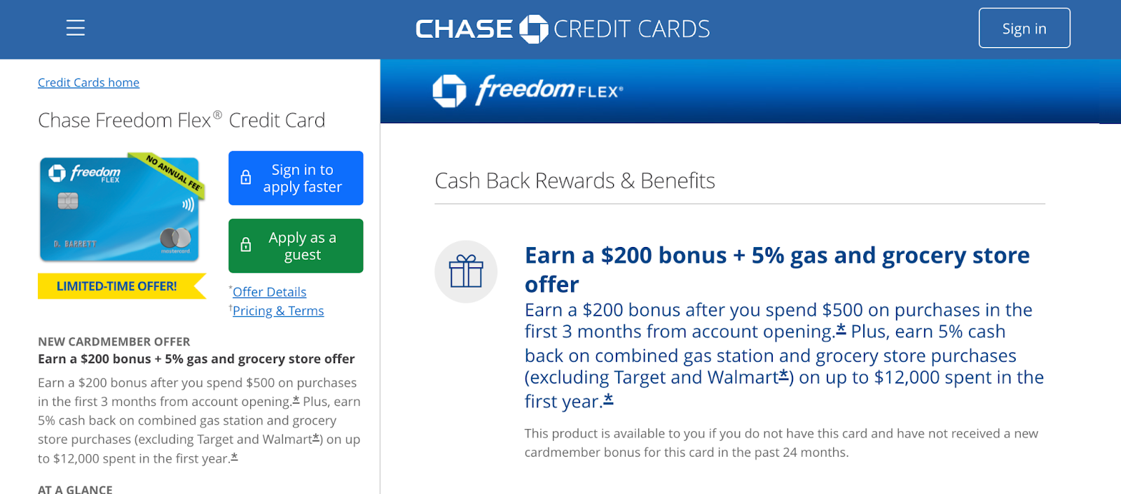 Chase Freedom Flex® Credit Card