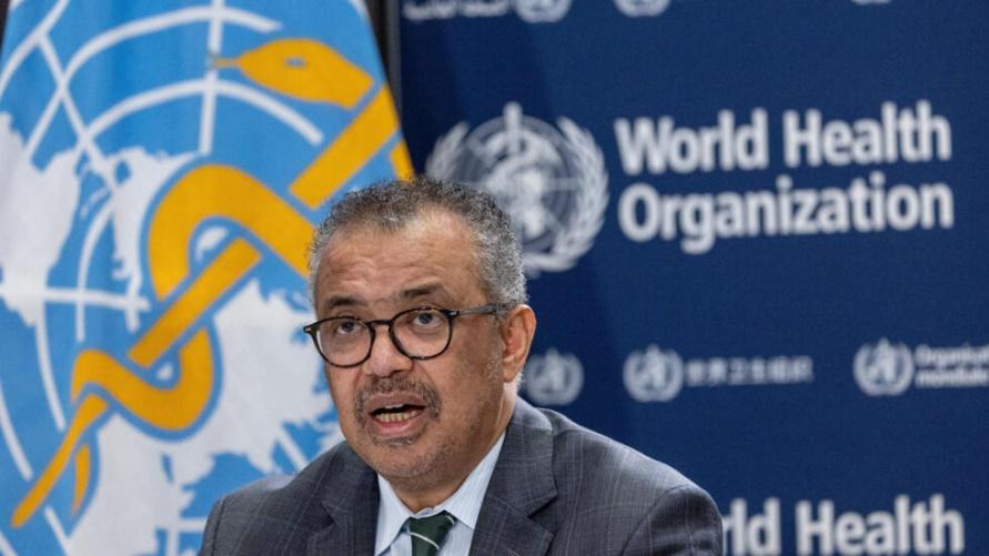 Director-General of the World Health Organisation (WHO) Dr. Tedros Adhanom Ghebreyesus attends an ACANU briefing in Geneva, Switzerland, December 15, 2023.