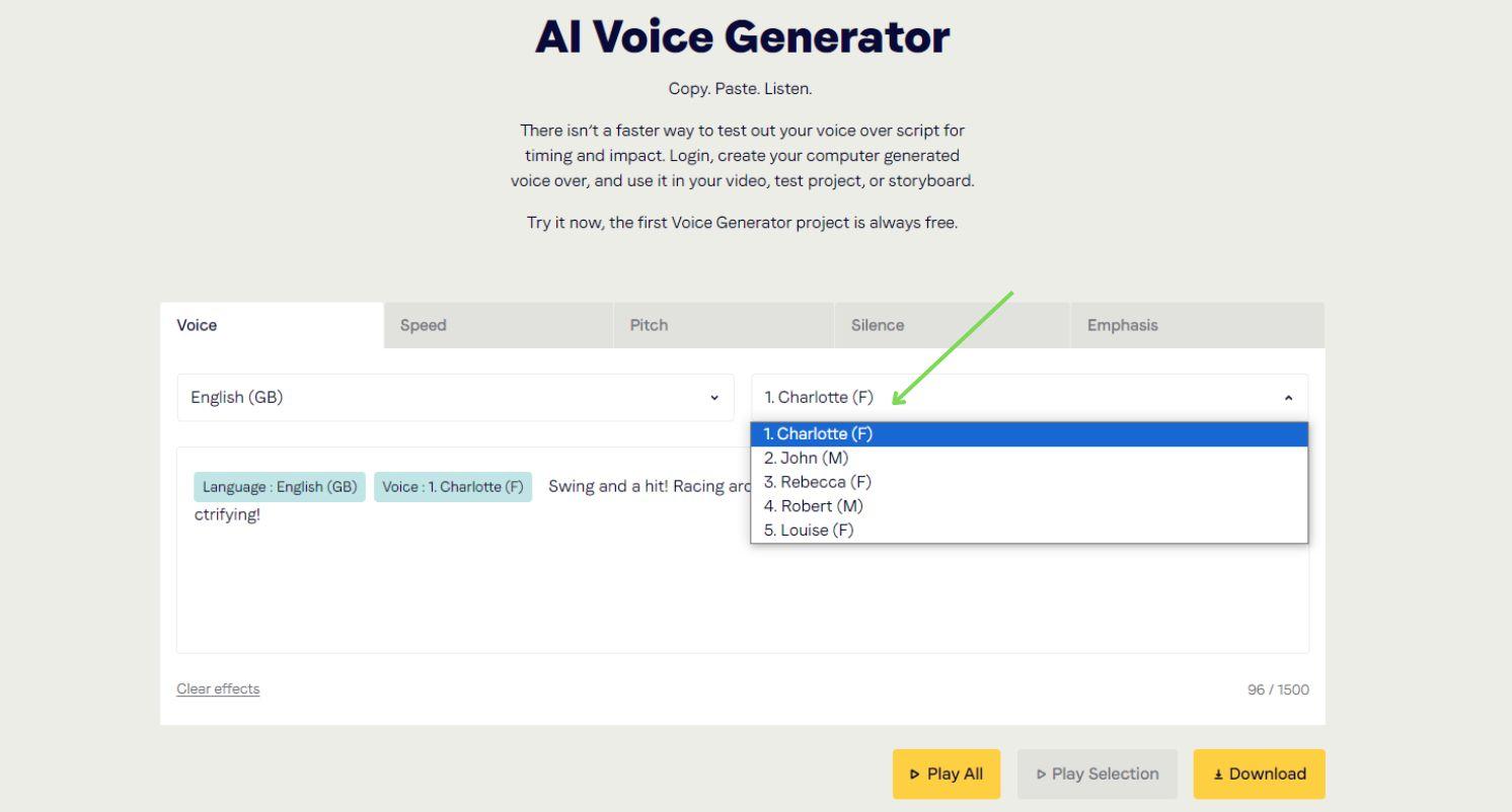 Customize the Voice Generating Settings