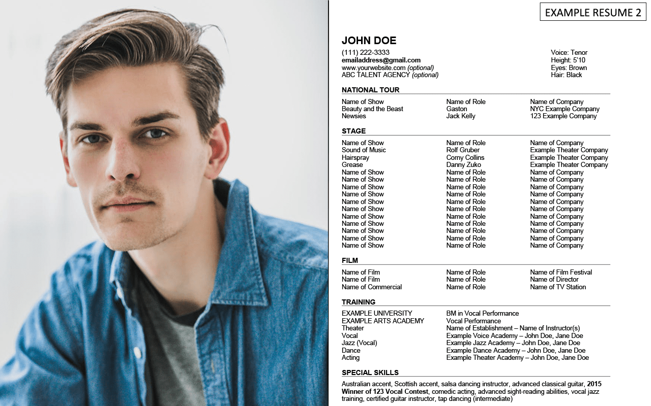 musical theater resume - headshot 2