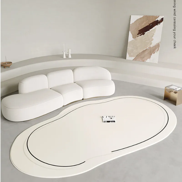 White scandinavian design rug