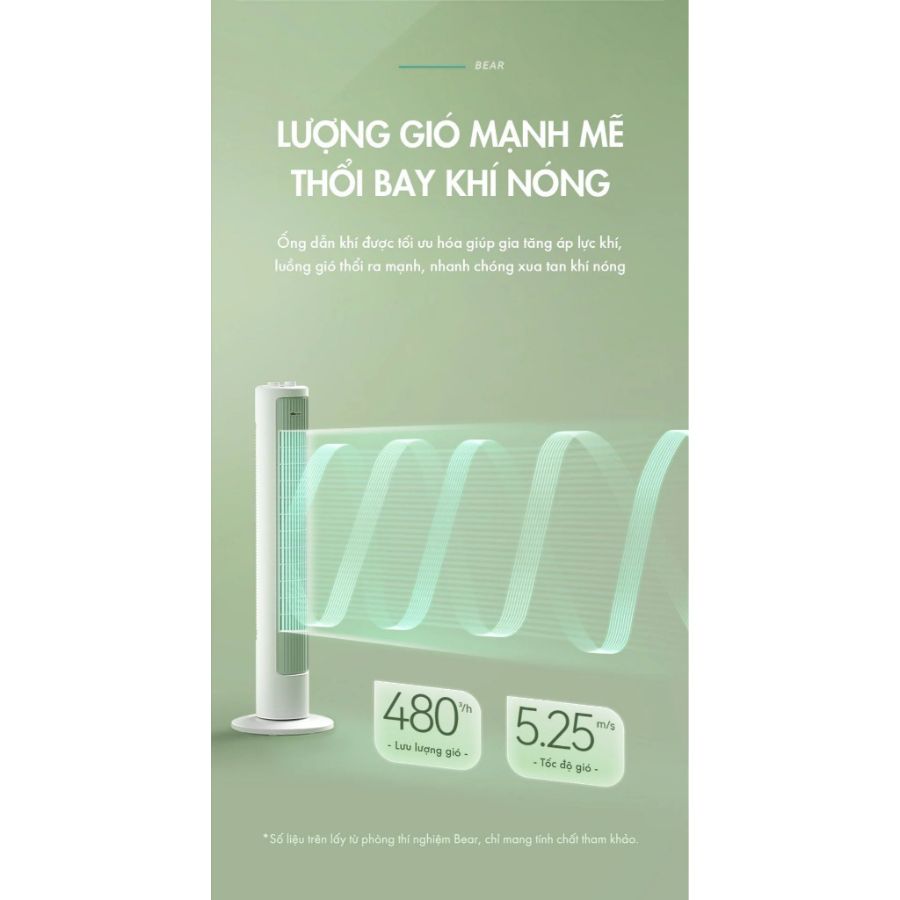 Quạt điện tháp điều hòa xoay 90 độ Bear DFS-D40G1