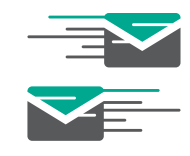 A couple of icons with a green and grey envelope

Description automatically generated with medium confidence
