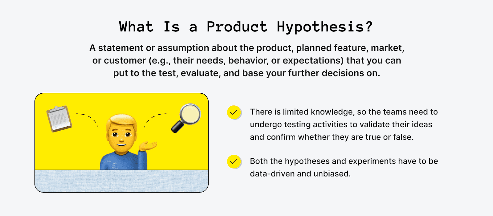 What is a product hypothesis
