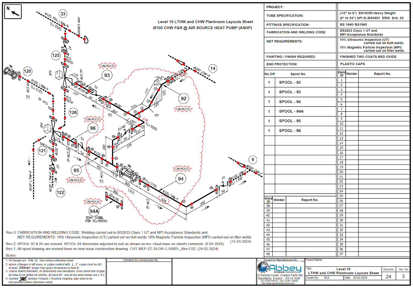 CAD design and spool drawings in pipework - Abbey Pipework Fabricators