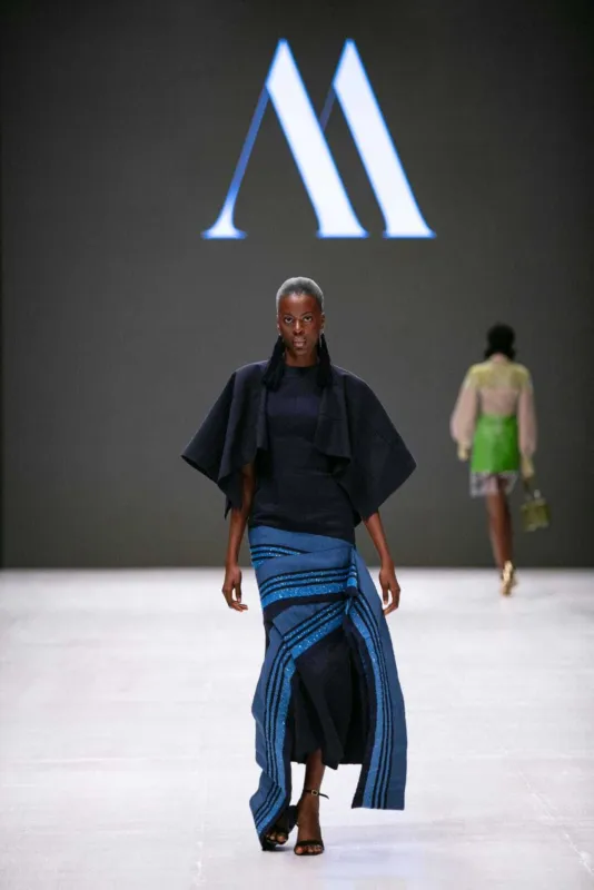 a piece from The Ladymaker's collection during Lagos Fashion Week 2023 runway show