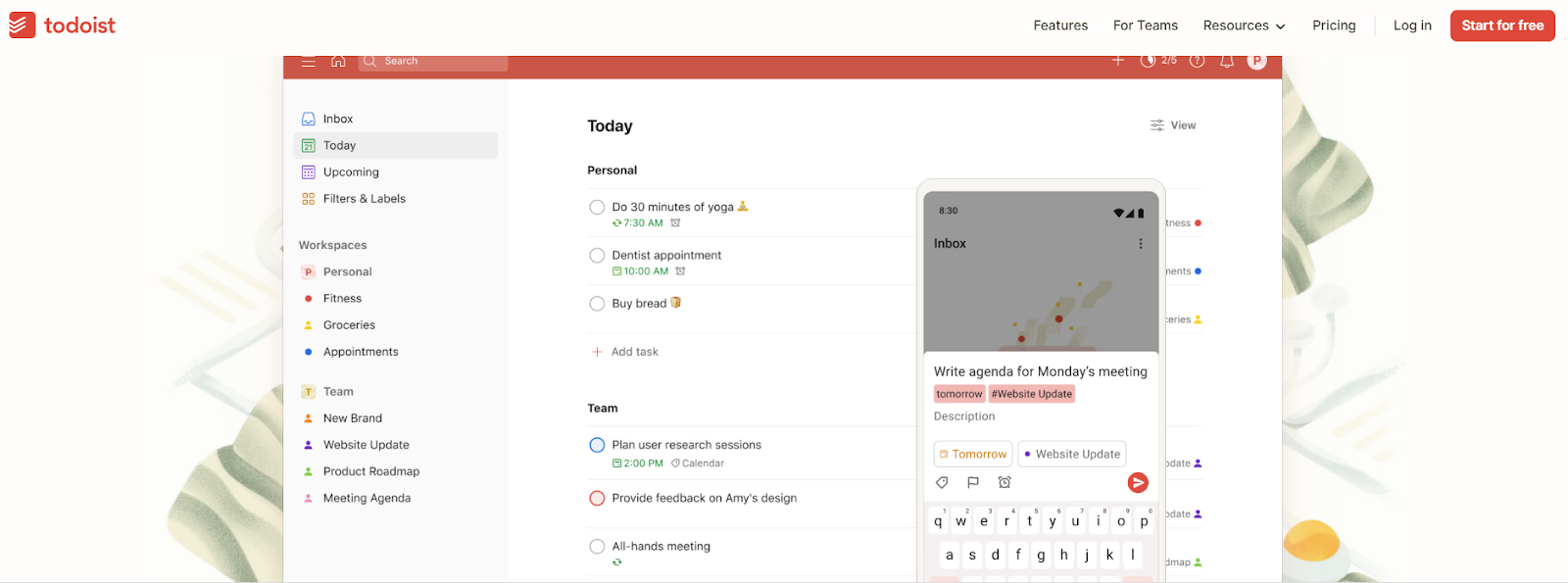 Todoist Features