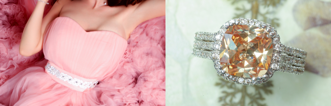 jewelries for blush pink dress