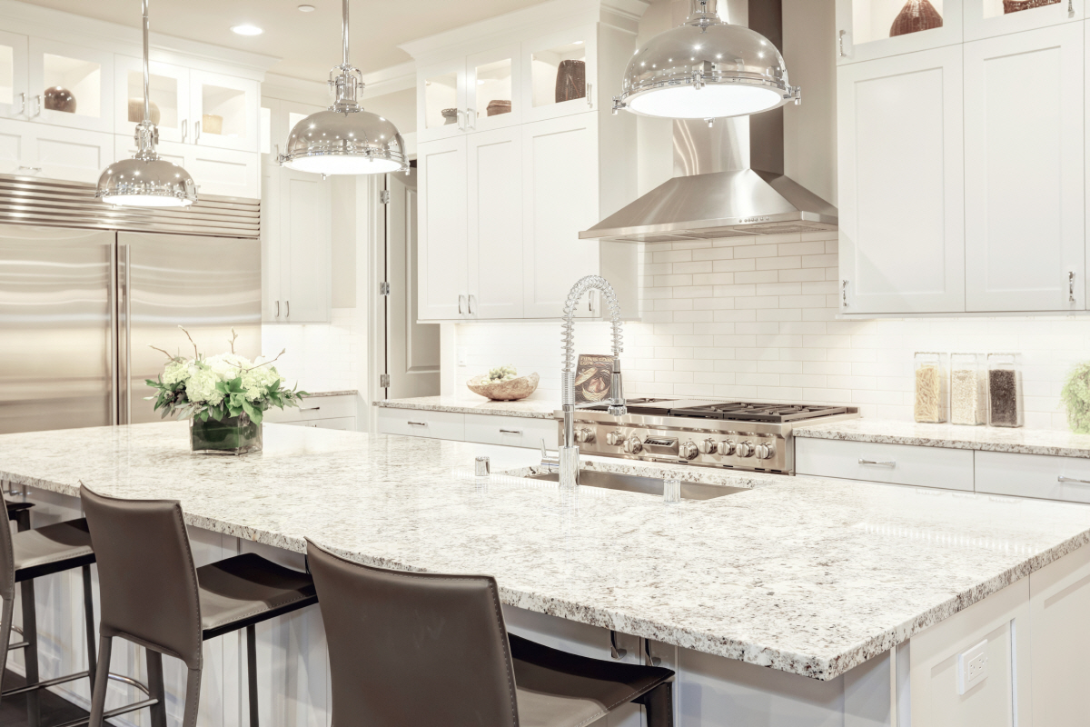 White Granite Kitchen Countertops