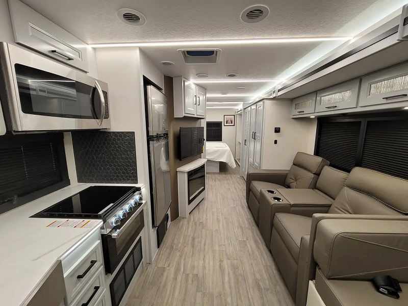 2024 best Class A motorhomes for full-timers Coachmen Mirada 32LS interior