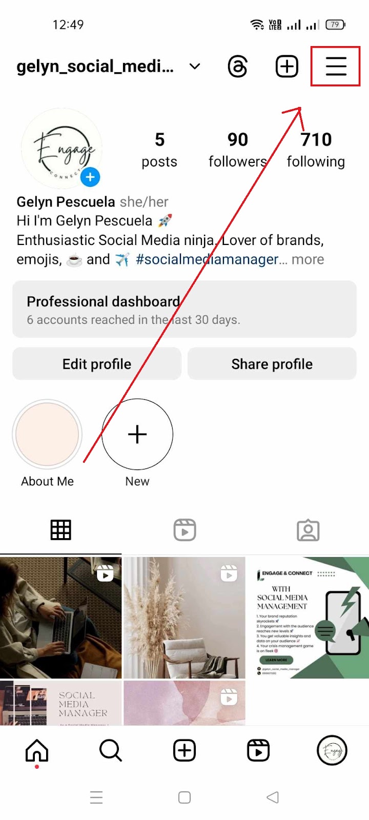 How to Switch to a Personal Instagram Account - Three Lines
