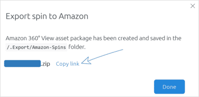 Export 360 Spins for Amazon Marketplace listings - Sirv Help Center
