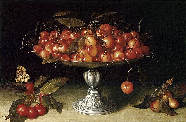 Fede Galizia’s “Cherries in a Silver Compote” c. 1610