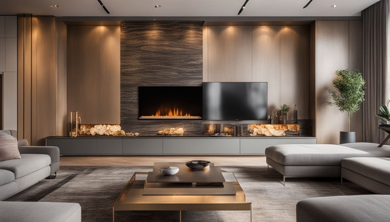 A modern electric fireplace with a variety of stylish settings.