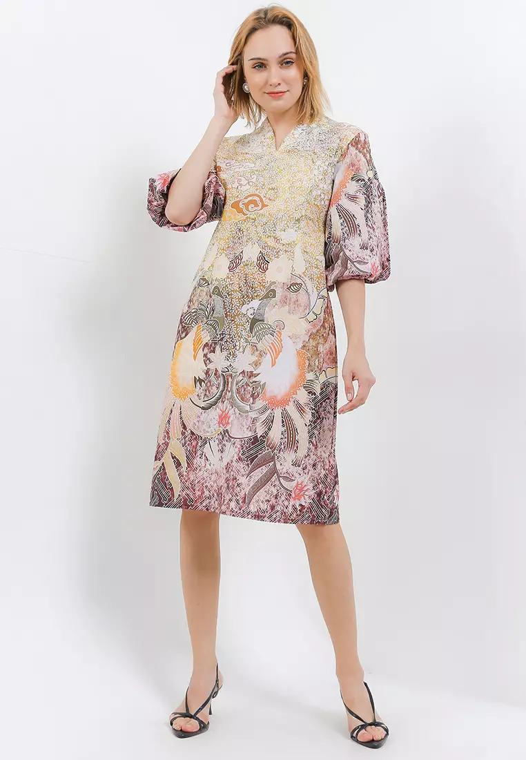 Model baju batik outlet dress kekinian