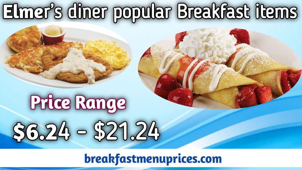 Elmer’s Diner Breakfast Menu With Prices 