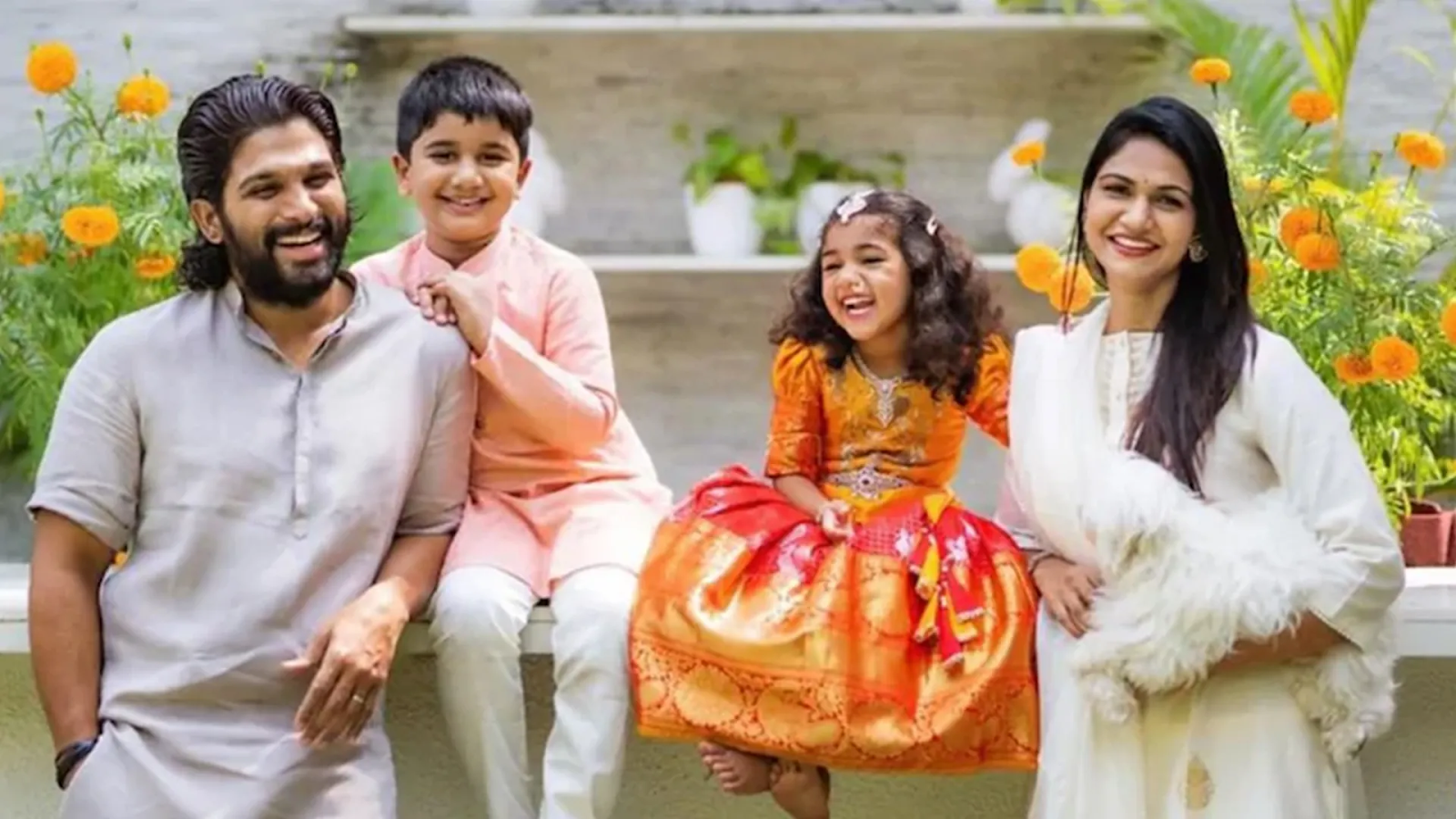 allu arjun with wife and kids