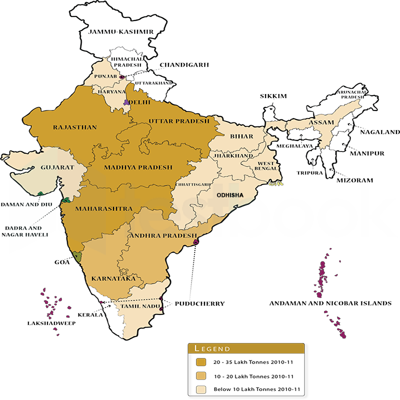 Pulse Producing Areas in India