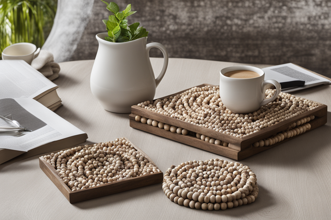 wood bead coasters