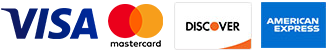 Payments logo of Visa, Mastercard, Discover, American Express