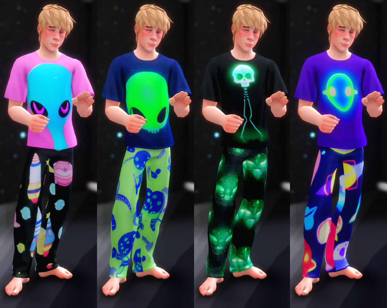 Funky Alien Male CC Pajamas