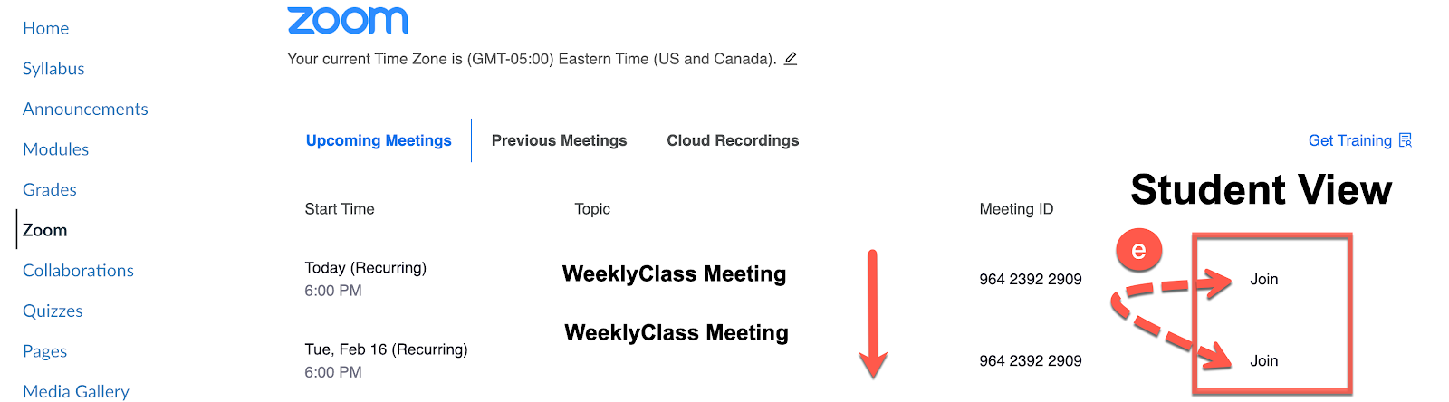 Zoom Creating a Recurring Meeting in Canvas