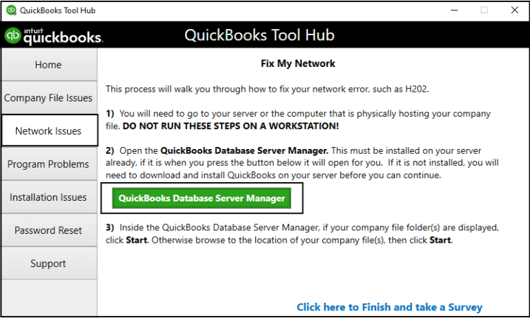Run QuickBooks Database Server Manager in multi-user environment