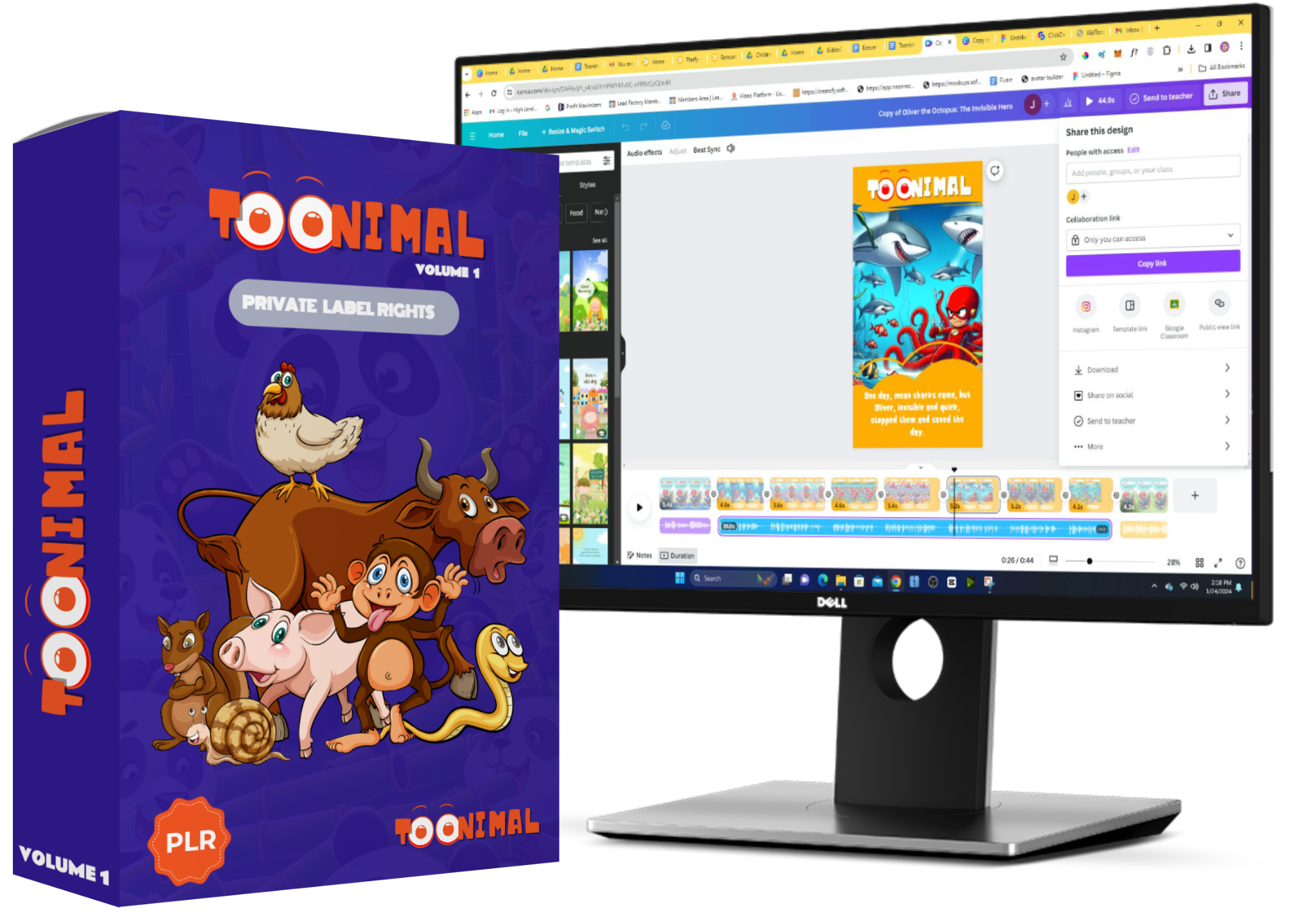 Toonimal PLR Volume 2 Review: Captivating Children's Short Video Stories Label Rights