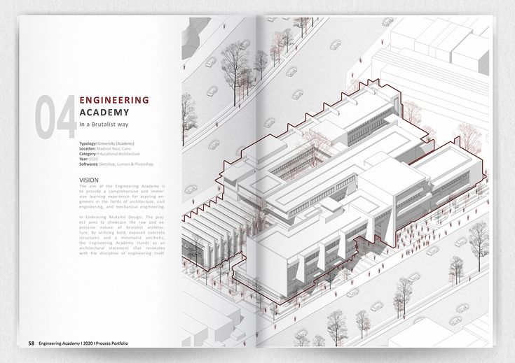 A snippet from an architectural portfolio - Mastering Photoshop Templates for Architectural Presentations - Image 1