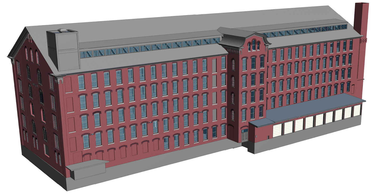 3D Revit model of Pemberton Mill